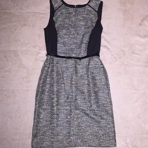 NWT Black & white dress with shimmer and bow belt